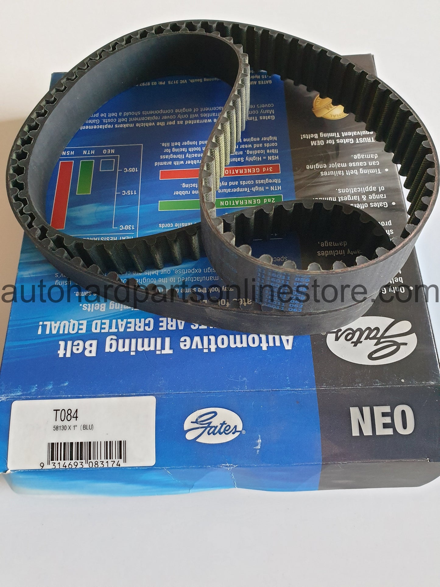 Gates Timing Belt-NEO T084-58130x1 BLU