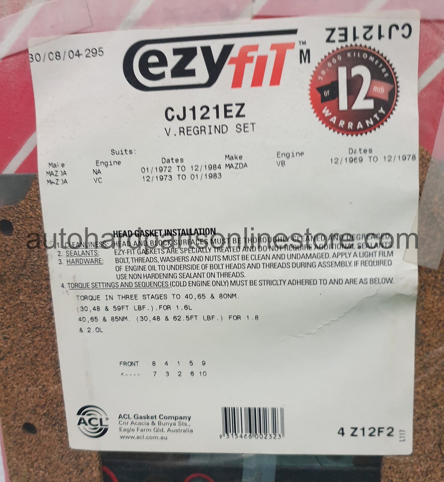 ACL Valve Regrind Set-CJ121EZ