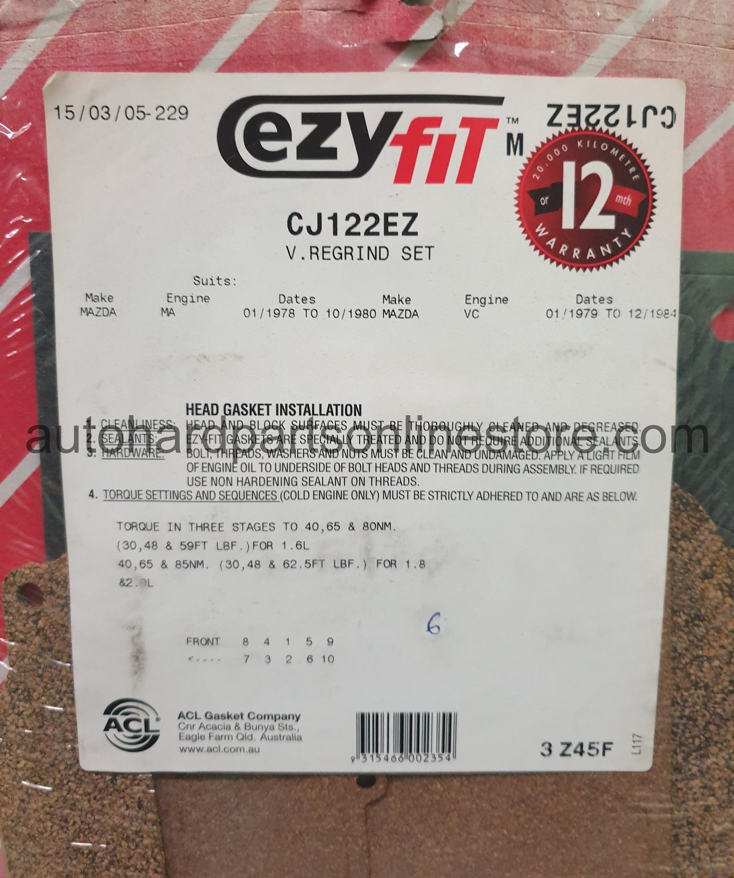 ACL Valve Regrind Set-CJ122EZ