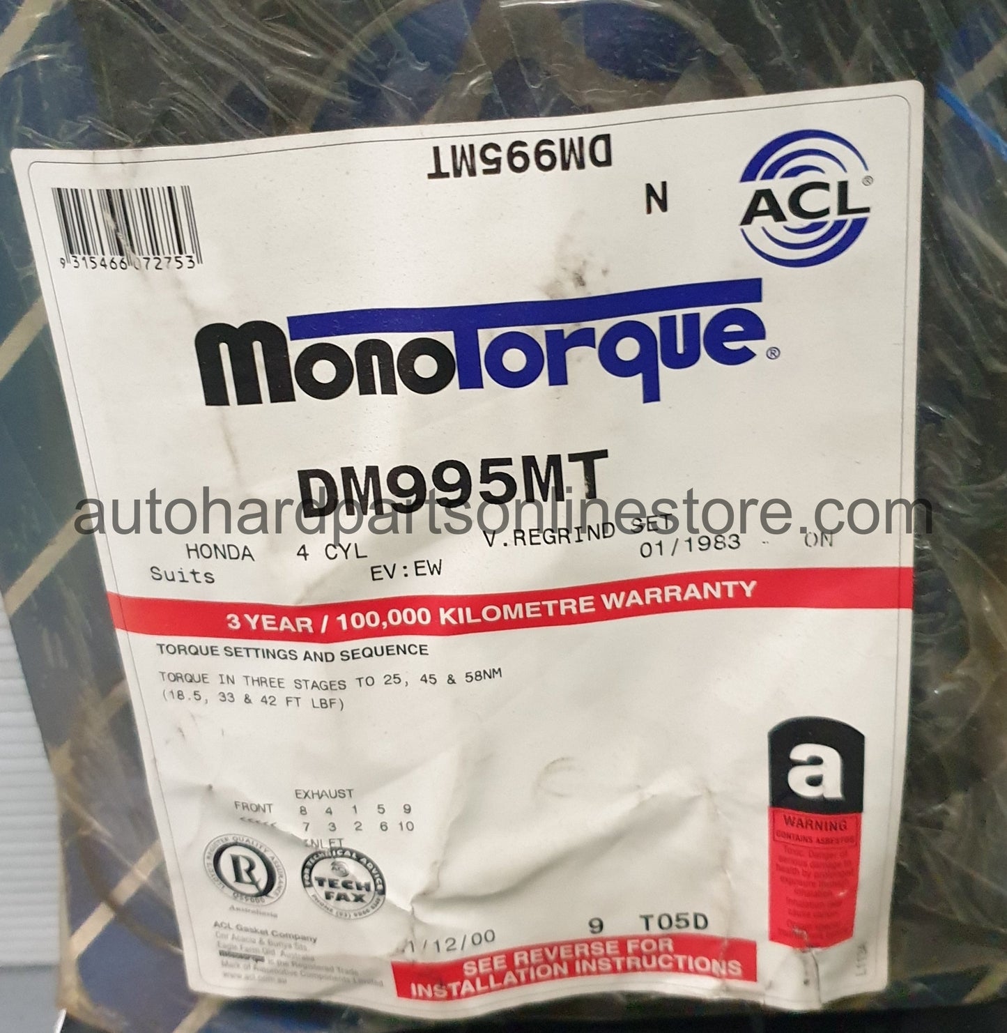 ACL Valve Regrind Set-DM995MT