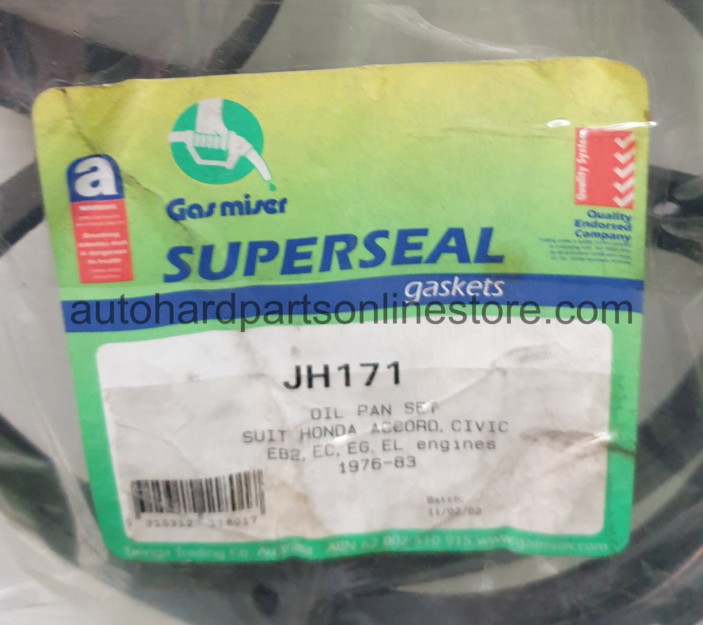 Gasmiser Oil Pan Gasket Set-JH171
