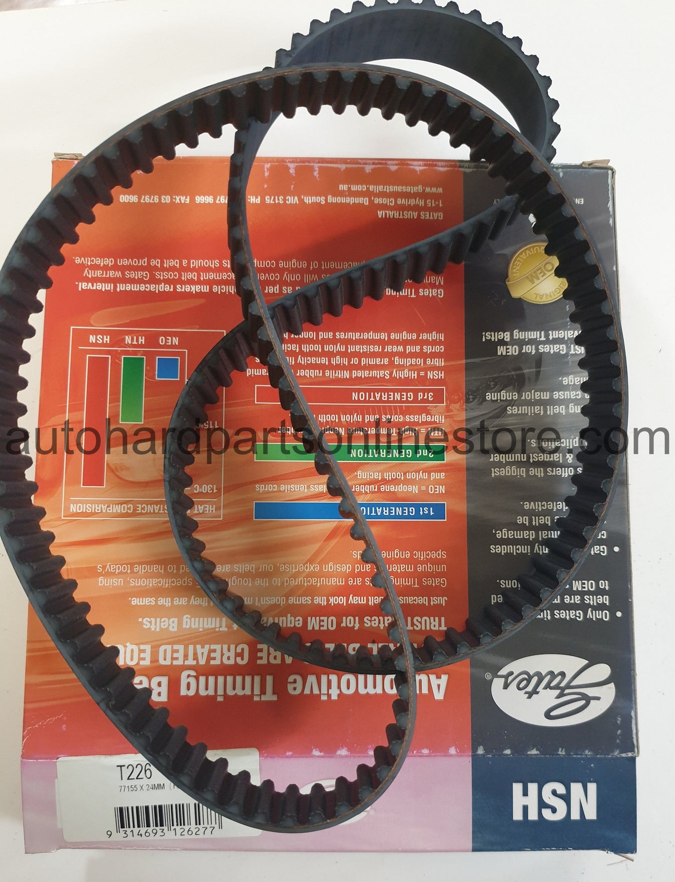 Gates Timing BeltHSN T22675155x24mm RED Auto Hardparts