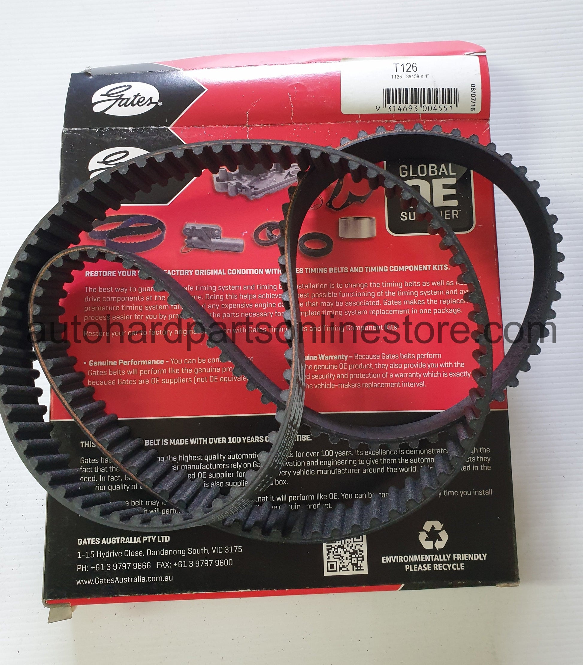 Gates timing belt T126