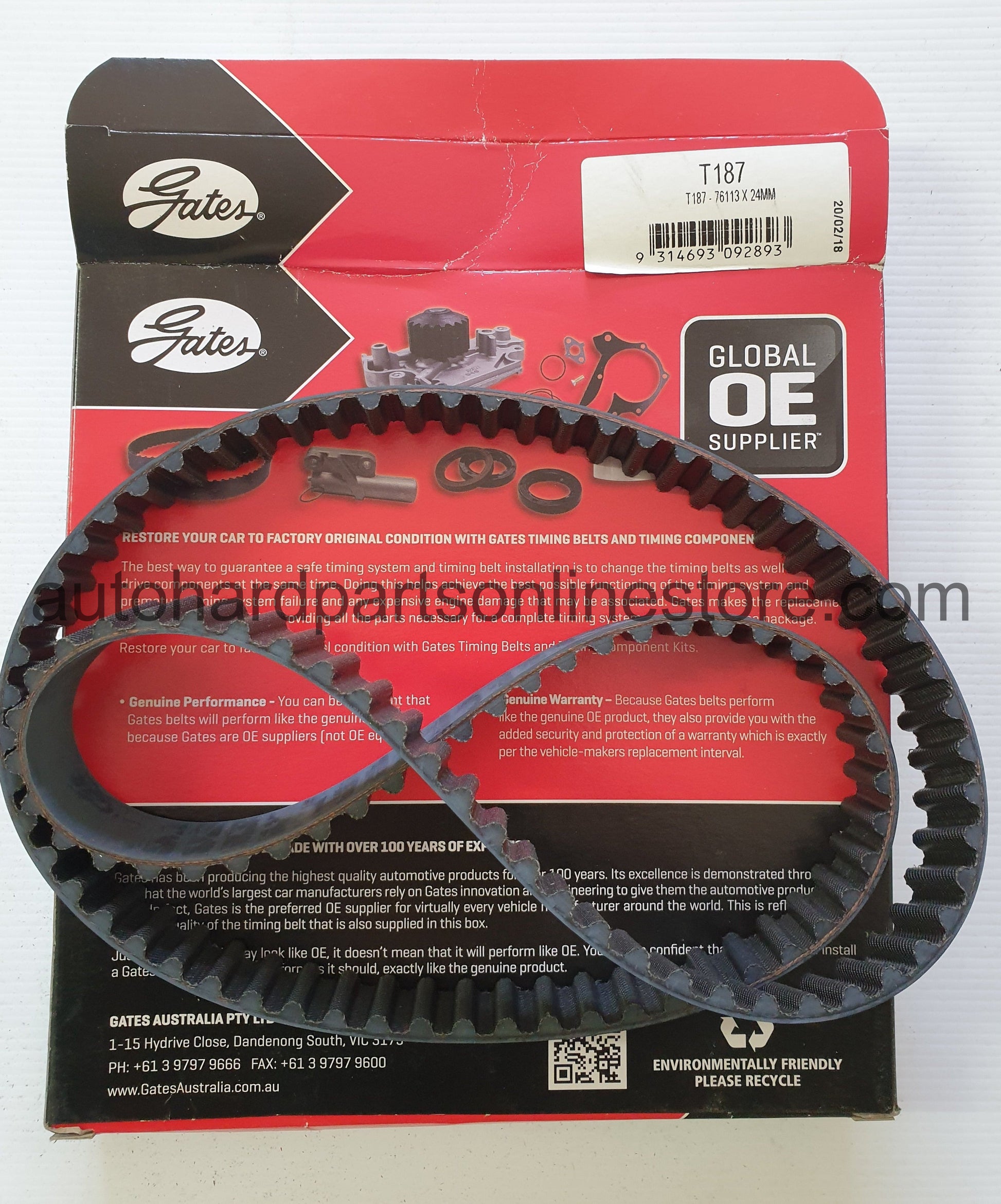 Gates timing belt T187